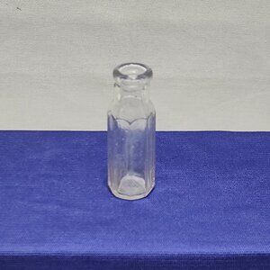 Owens Apothecary Medicine Eight-Sided Bottle Clear Circa 1900s Antique Vintage